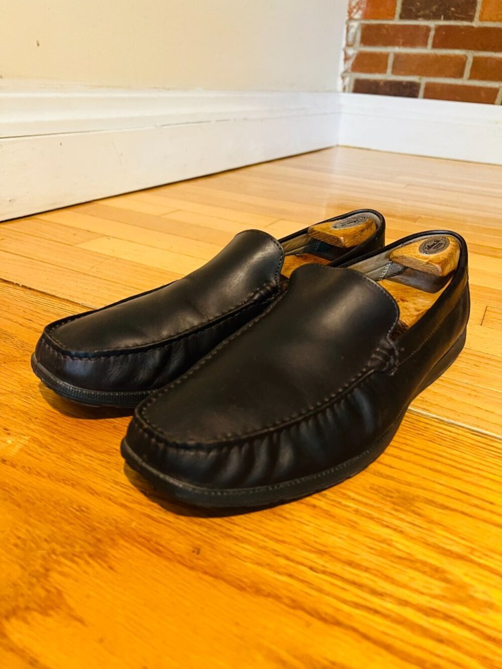 Ecco Moc Classic Men's Brown Leather  Loafers Comfort  Sz 11-11.5 / 45